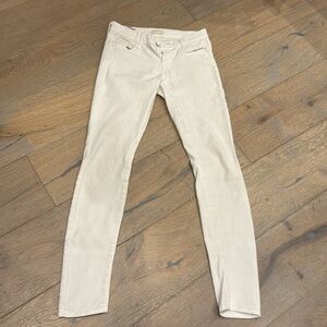 White mother skinny jeans size 25